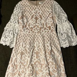 Eliza J White Lace Dress